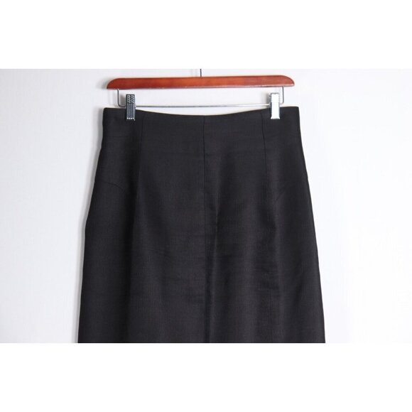 Gianni Versace Women's 44 Black Straight & Pencil Midi Skirt Back Zipper - Picture 2 of 14